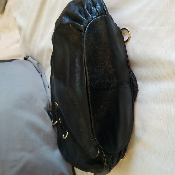 ELLIOTT  LUCCA GENUINE LEATHER BLACK PURSE / HANDBAG - Picture 4 of 9